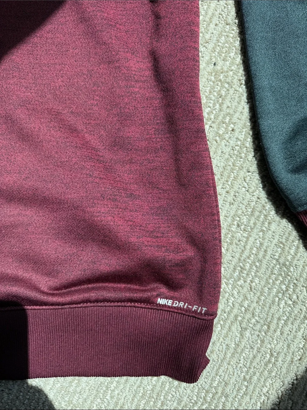 Hurley Youth Maroon and Gray Logo Pullover Hoodie